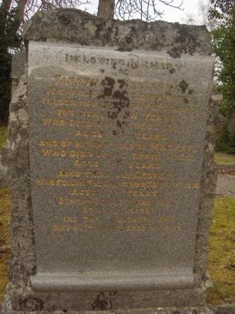 Photo of headstones/Farquhar MacLennan & Ann MacRae fam hdstn Urray